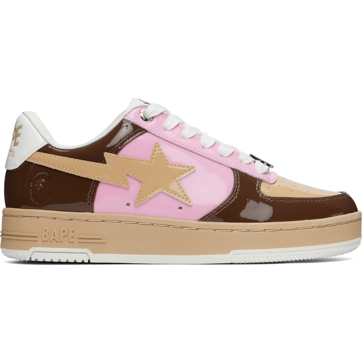 Photo: BAPE Brown & Pink BAPE STA #6 Sneakers