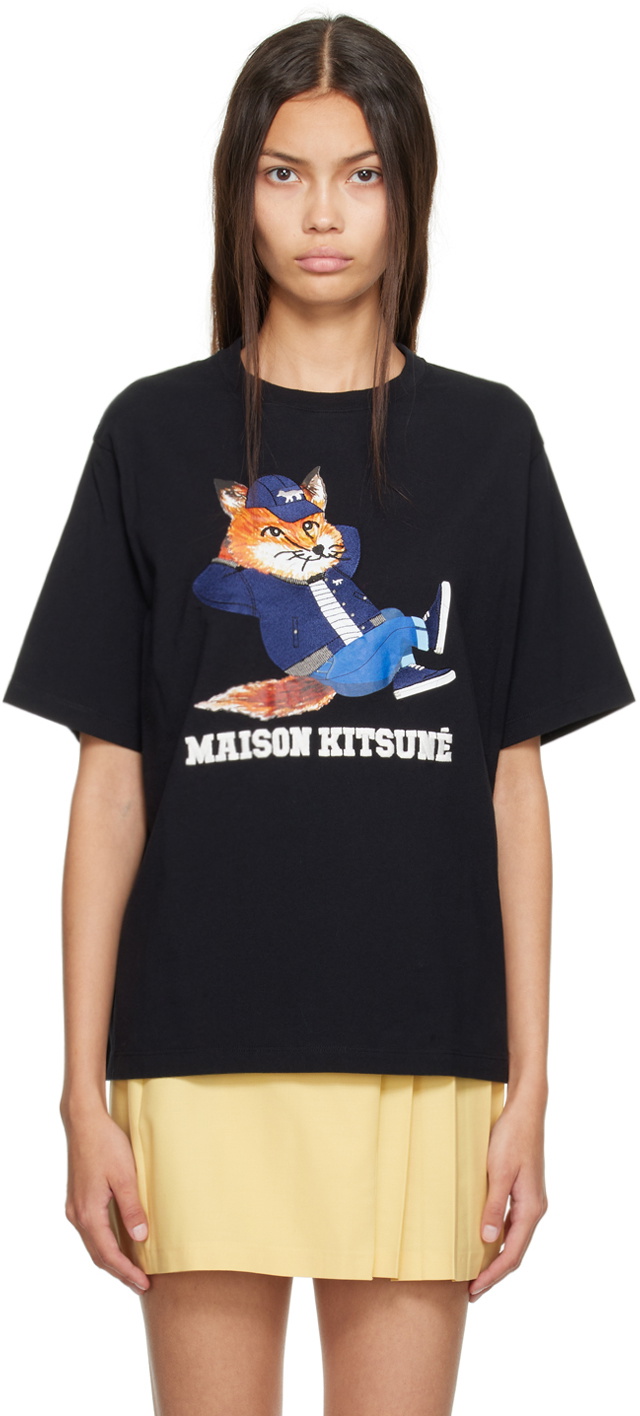 Maison Kitsuné Black Dressed Fox T-Shirt Maison Kitsune