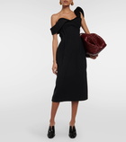 Bottega Veneta One-shoulder wool bustier dress