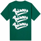 Bisous Skateboard Women's s Gianni Cursive Logo T-Shirt in Forest