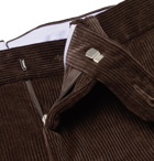 Sid Mashburn - Chocolate Slim-Fit Cotton-Corduroy Suit Trousers - Brown