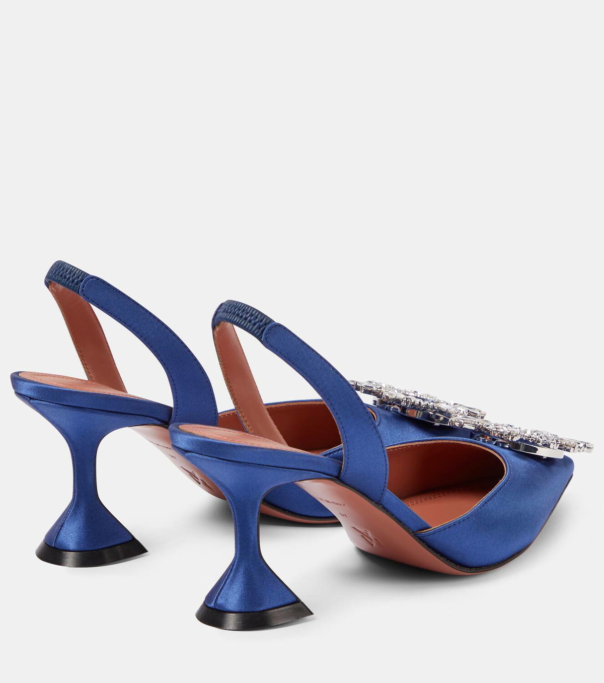 Amina Muaddi Begum satin slingback pumps