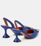Amina Muaddi Begum satin slingback pumps