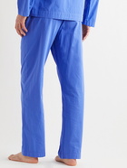 TEKLA - Organic Cotton-Poplin Pyjama Trousers - Blue