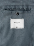 Boglioli - K-Jacket Slim-Fit Double-Breasted Unstructured Virgin Wool Suit Jacket - Blue
