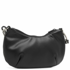 F/CE. Women's Tech Leather Cross Body Pochette Bag in Black 
