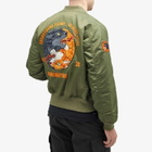 Maharishi Men's Duality Panther MA1 Flight Jacket in Olive