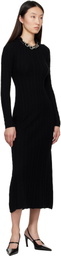 Rabanne Black Wool Maxi Dress