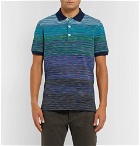 Missoni - Slim-Fit Space-Dyed Cotton-Piqué Polo Shirt - Men - Blue