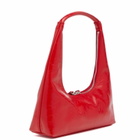 MARGE SHERWOOD Women's Hobo Shoulder Bag in Apple Red Crinkle 