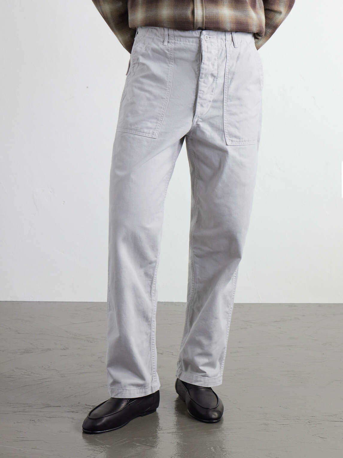 OrSlow - Serge Straight-Leg Cotton-Twill Trousers - White