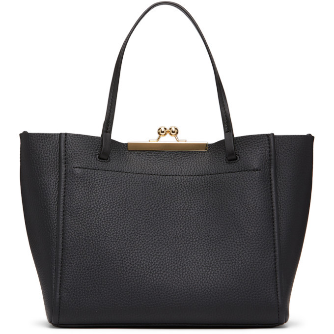 Marc Jacobs Black Mini The Kiss Lock Tote Marc Jacobs