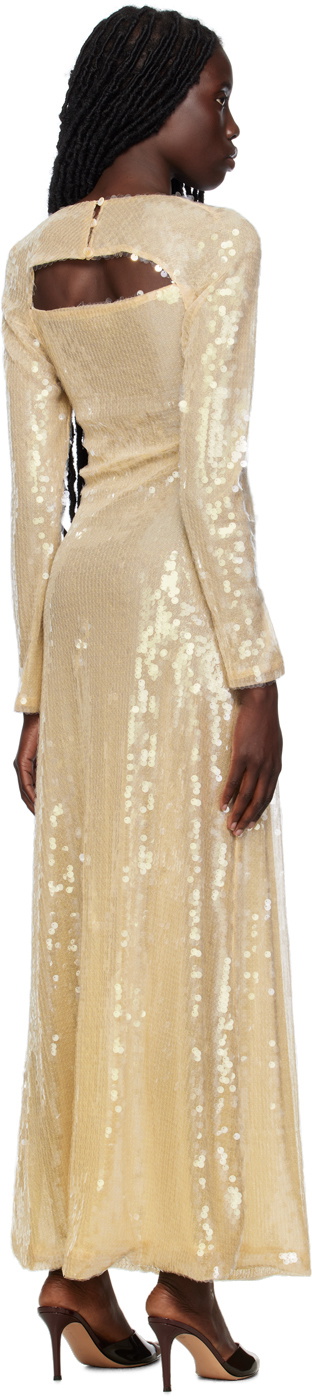 KIM SHUI Beige Cutout Maxi Dress KIM SHUI KIM SHUI Beige Cutout Maxi Dress KIM SHUI