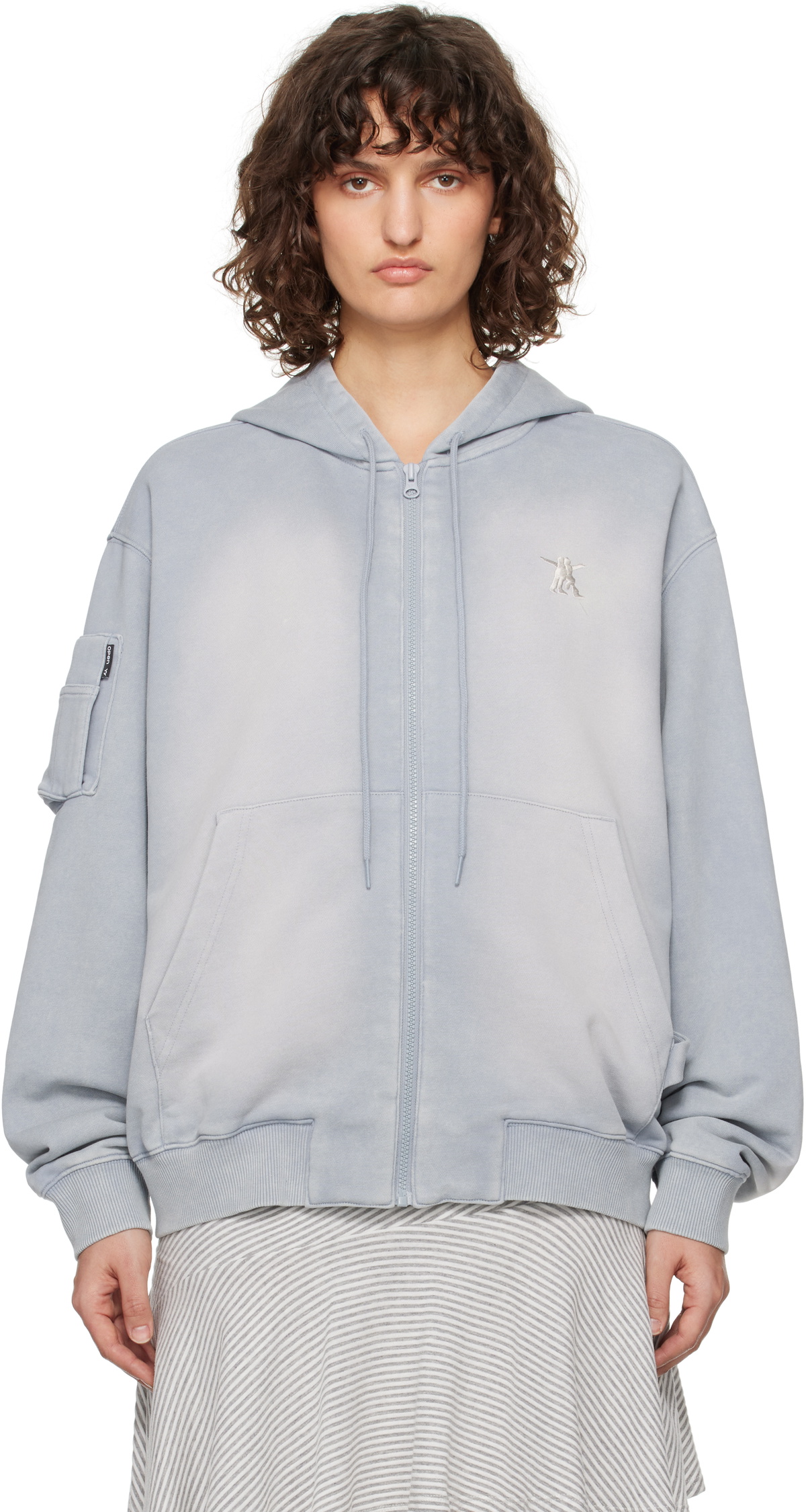 OPEN YY Gray Wide Box Hoodie OPEN YY