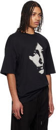 Ann Demeulemeester Black Dieter October's Portrait High-Comfort T-shirt