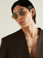 Fendi - Sky Round-Frame Gold-Tone Sunglasses