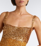 Là Fuori Maris sequined minidress