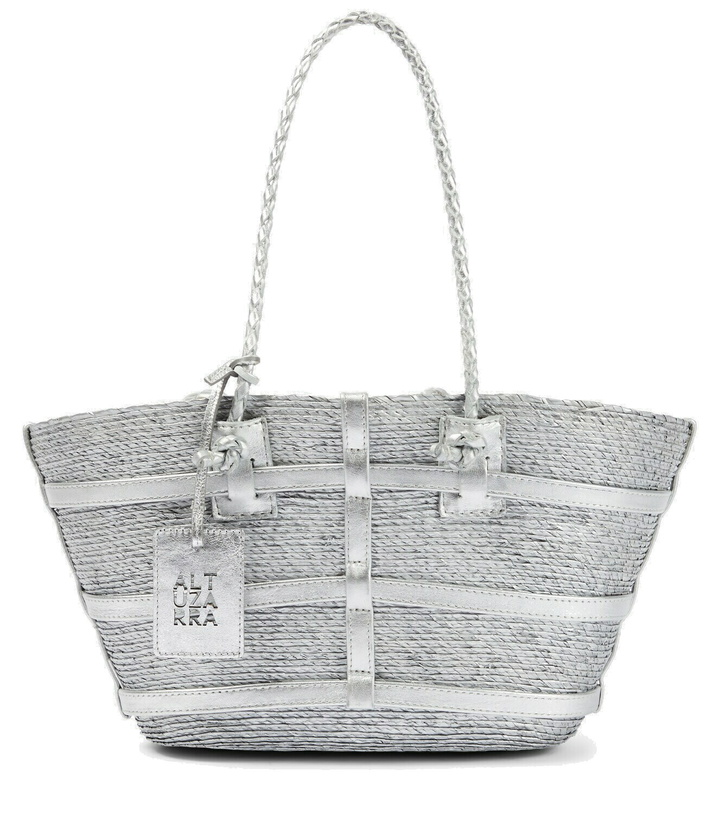 Photo: Altuzarra Watermill Small raffia tote bag