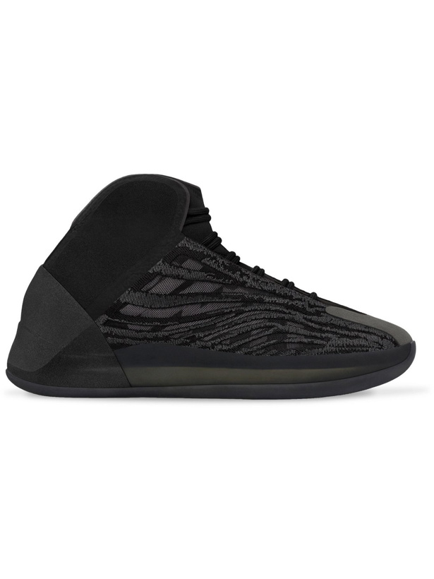 Photo: adidas Originals - Yeezy QNTM Primeknit, Mesh and Nubuck Sneakers - Black