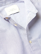 Studio Nicholson - Keble Button-Down Collar Striped Cotton Oxford Shirt - Blue