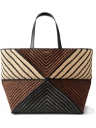 LOEWE - Puzzle Fold Extra-Large Leather-Trimmed Raffia Tote Bag