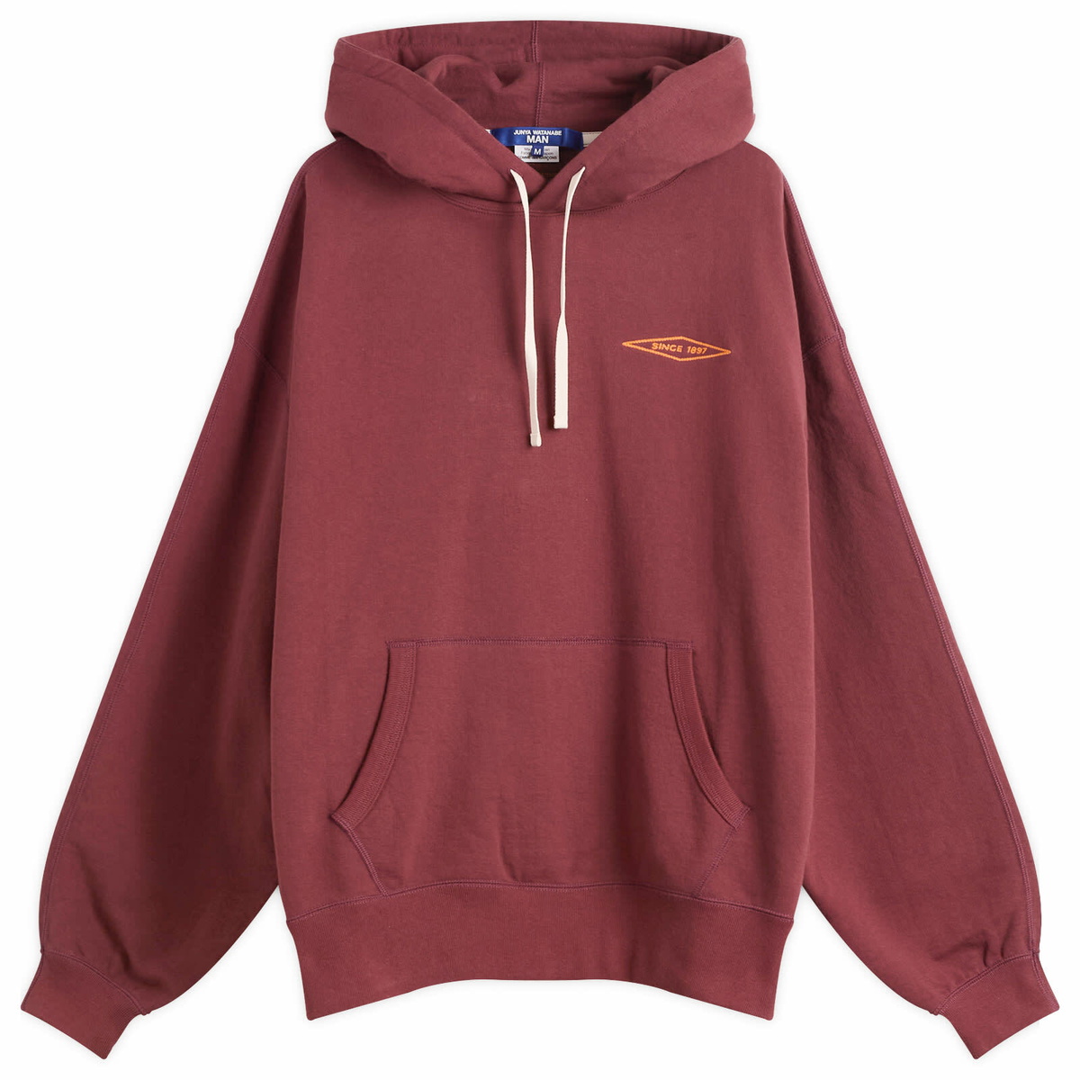 Junya Watanabe MAN Men's Wool Pinstripe Hoodie in Navy/Grey Stripe