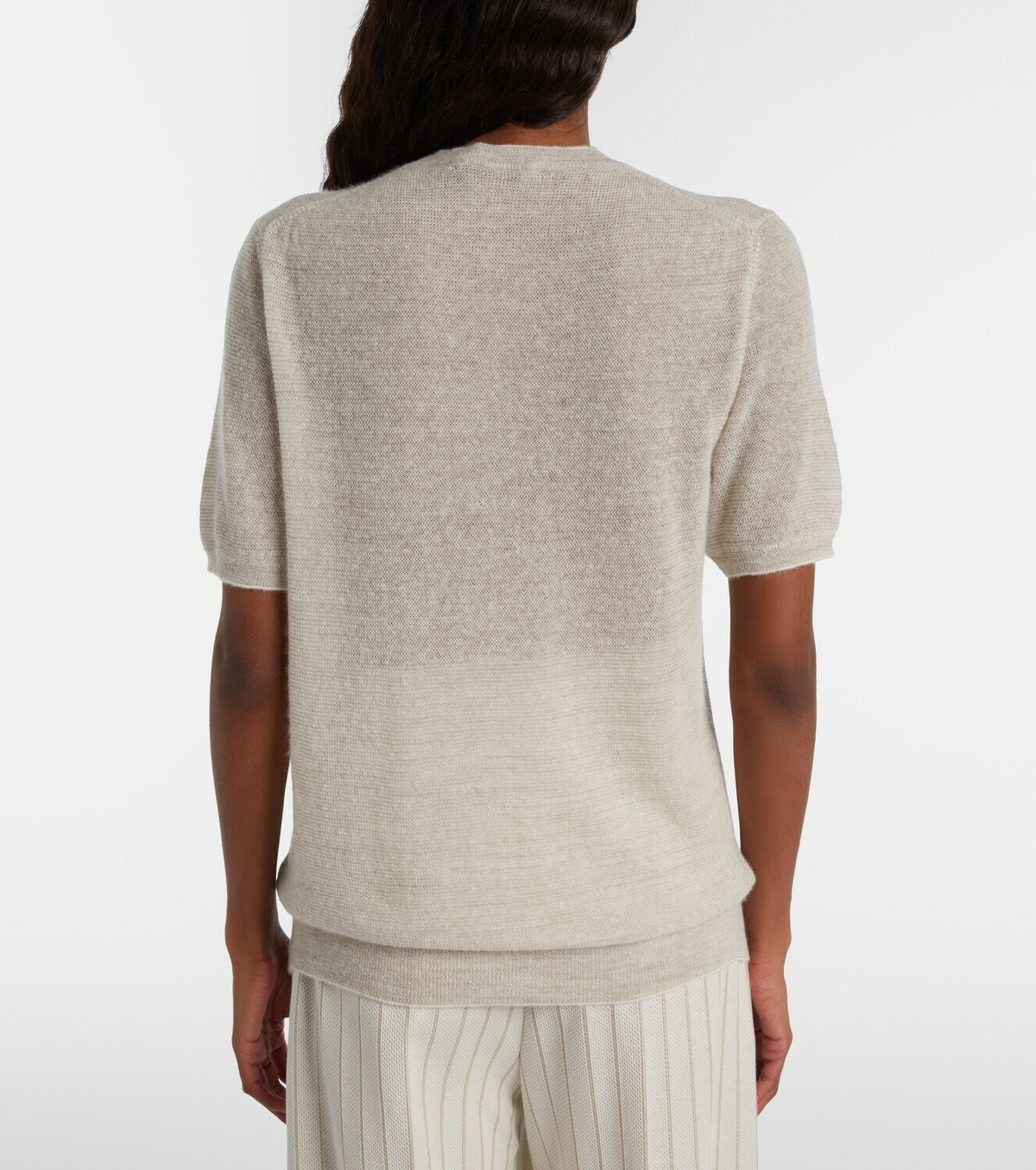 Loro Piana Walnut cashmere, wool, and silk top