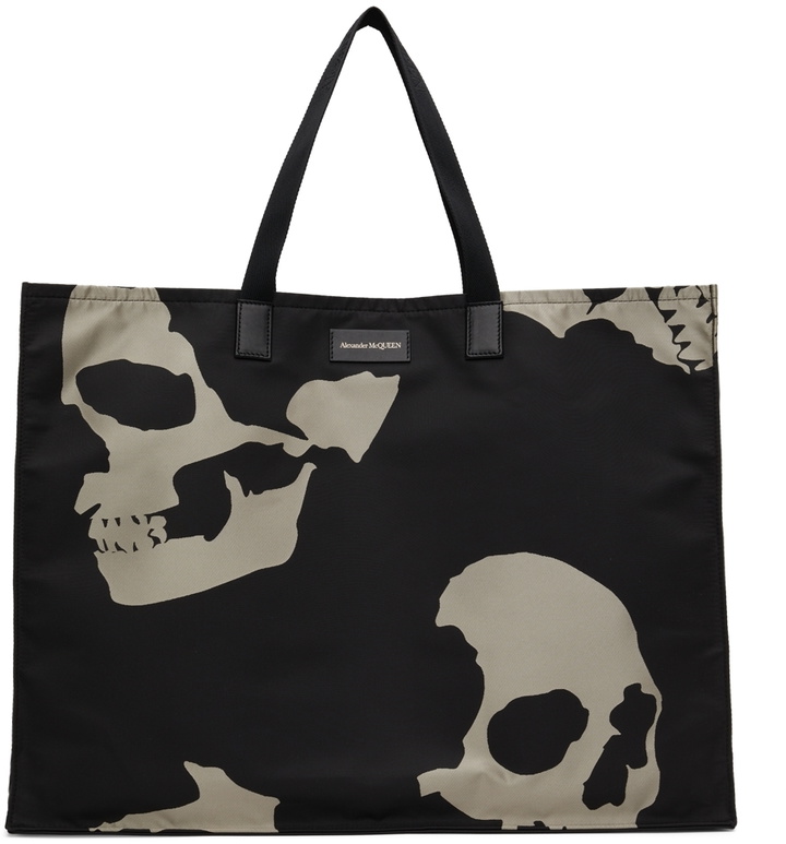 Photo: Alexander McQueen Black Camo Skull East West Tote