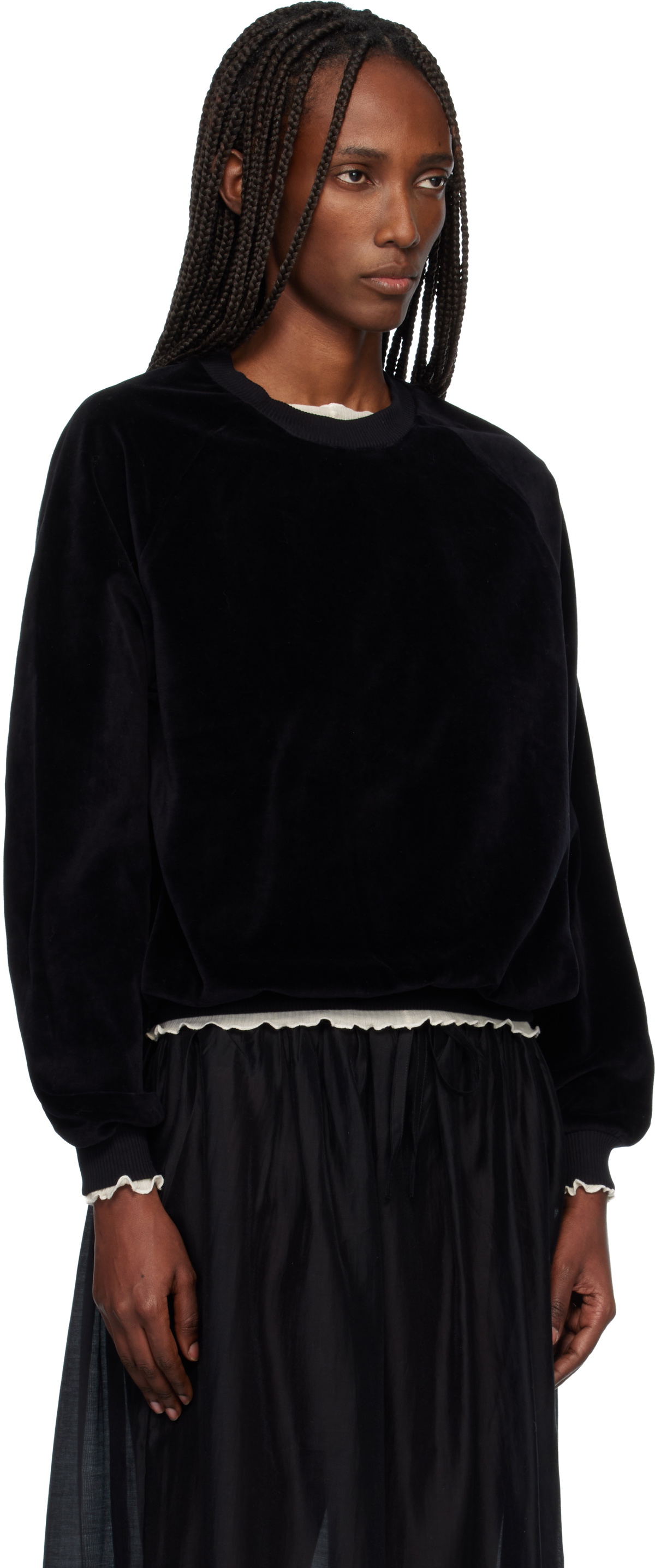 Baserange Black Rim Raglan Sweatshirt