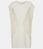 Stella McCartney Virgin wool lace sweater vest
