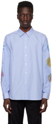 PS by Paul Smith Blue Printed Stripe Shirt