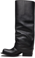 FIDAN NOVRUZOVA Black Havva Chunky Heel Trouser Boots