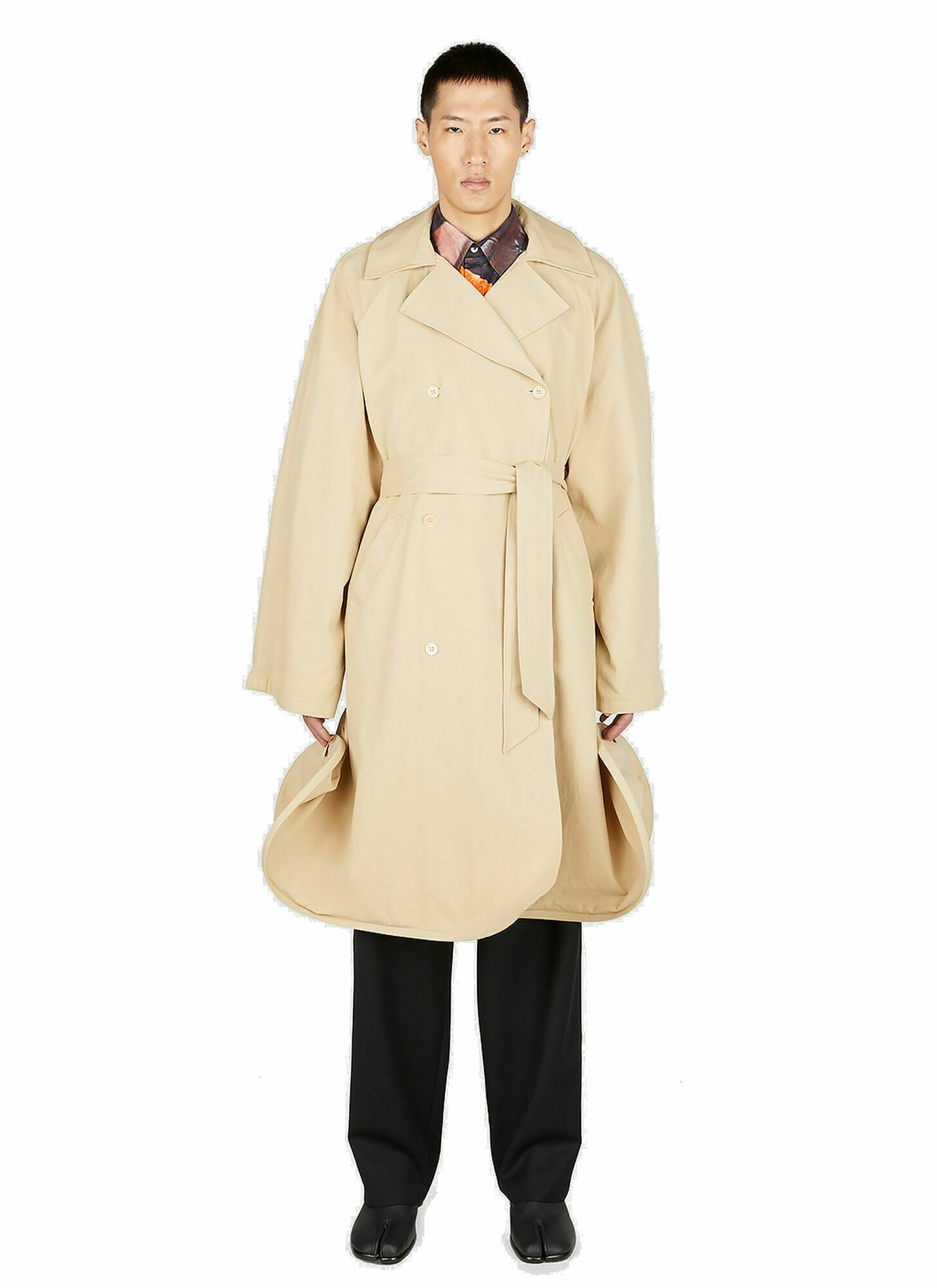 Ninamounah - Round Boning Trench Coat in Beige Ninamounah