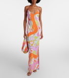 Pucci Orchidee silk twill maxi dress