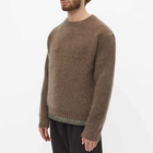 Sacai Men's Mohair Crew Knit in Light Brown