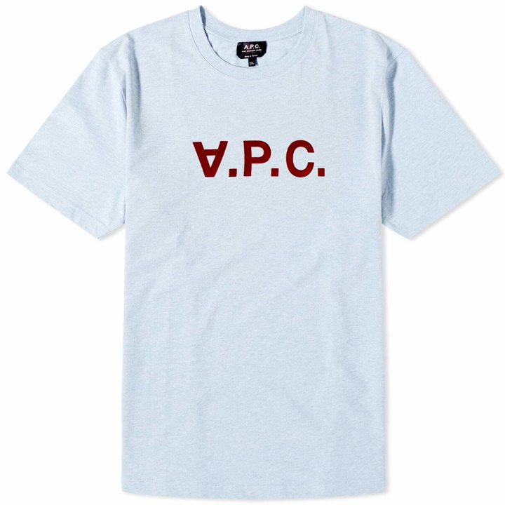 Photo: A.P.C. Men's VPC Logo T-Shirt in Washed Indigo