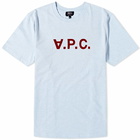 A.P.C. Men's VPC Logo T-Shirt in Washed Indigo