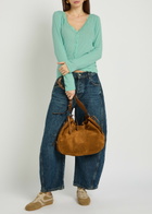 Free People Big Love Lace-trim Knit Cardigan Light Blue