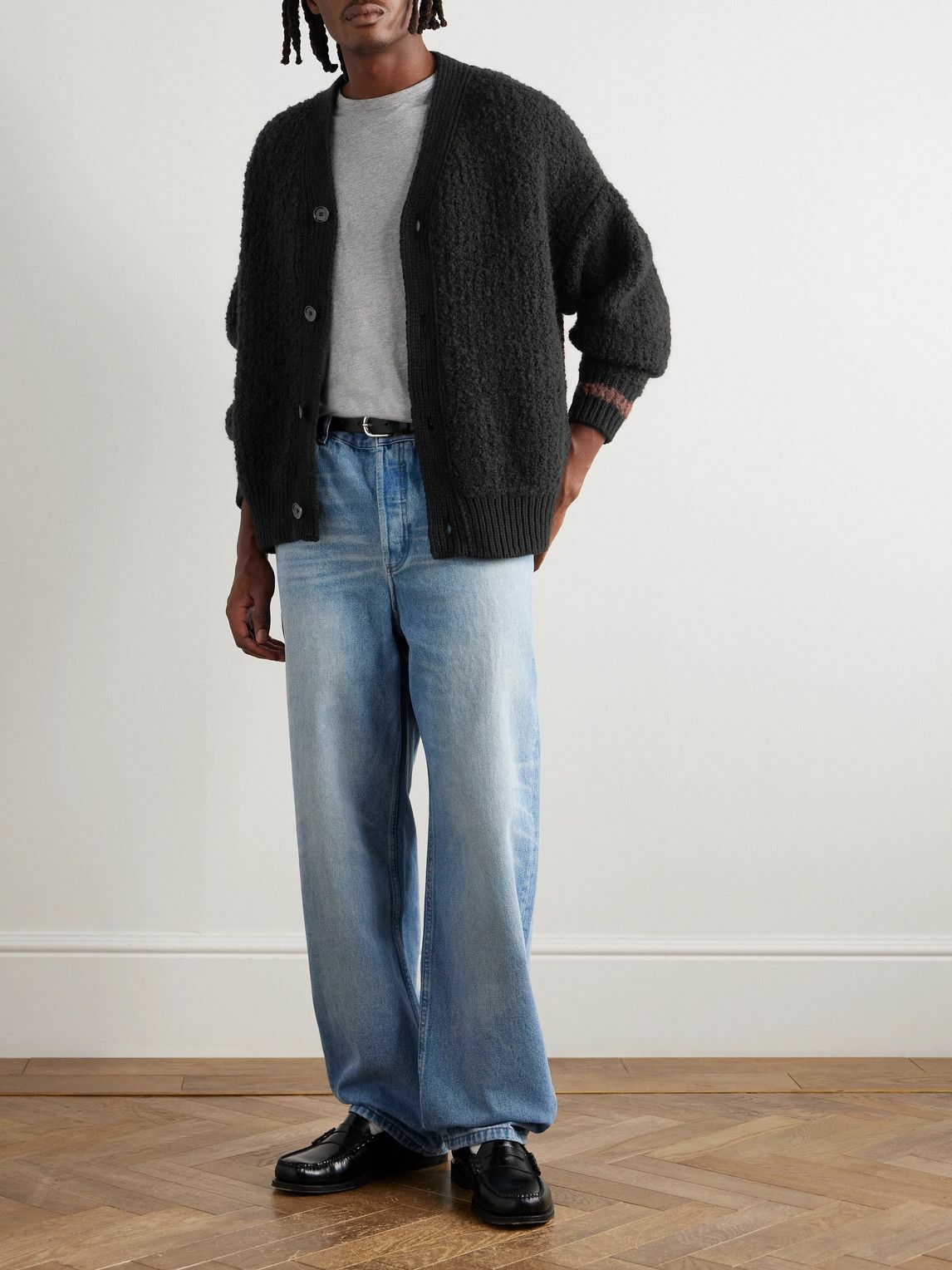 A Kind Of Guise - Ribbed-Knit Virgin Wool-Blend Cardigan - Black