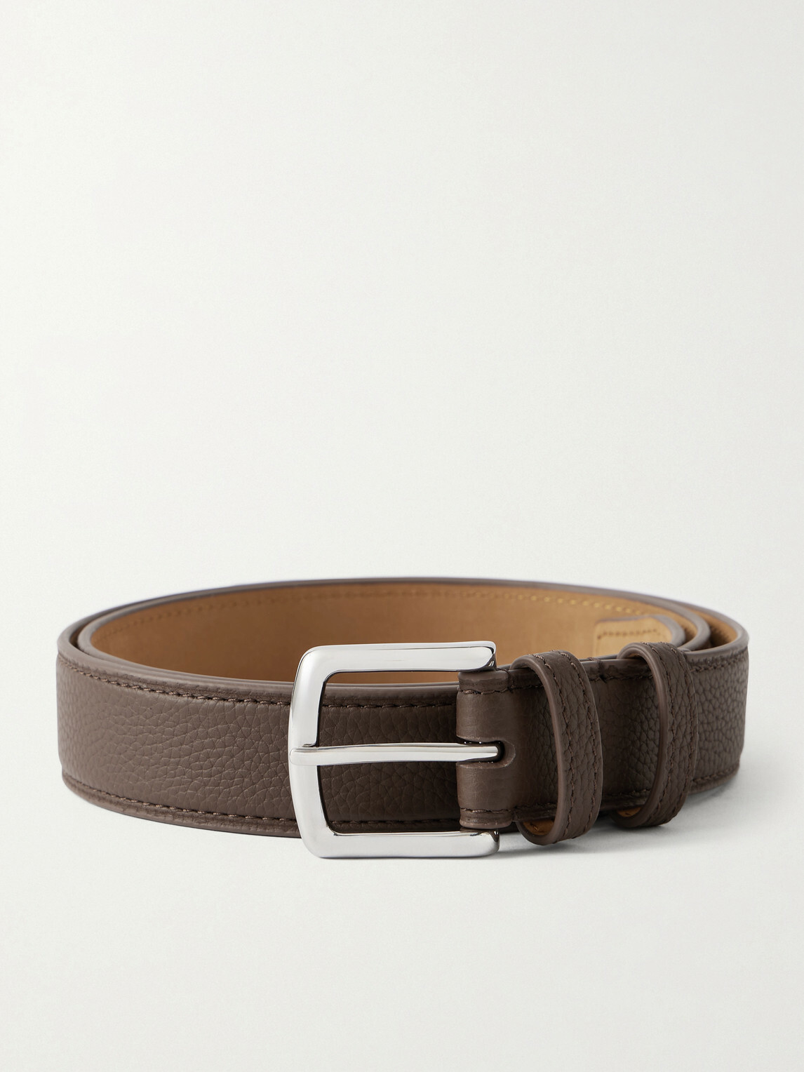 George Cleverley - 3cm Full-Grain Leather Belt - Brown