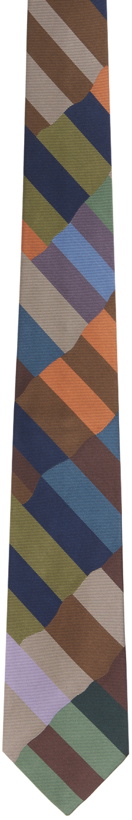 Photo: Paul Smith Multicolor Check Overlap Tie