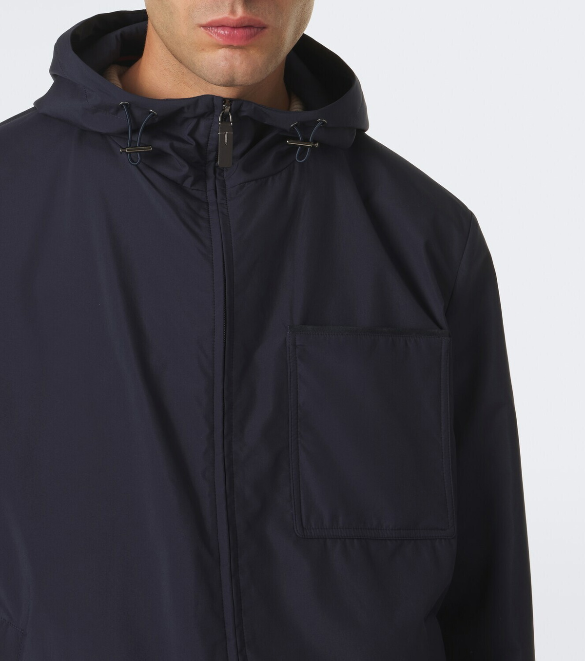 Tod's Leather-trimmed raincoat
