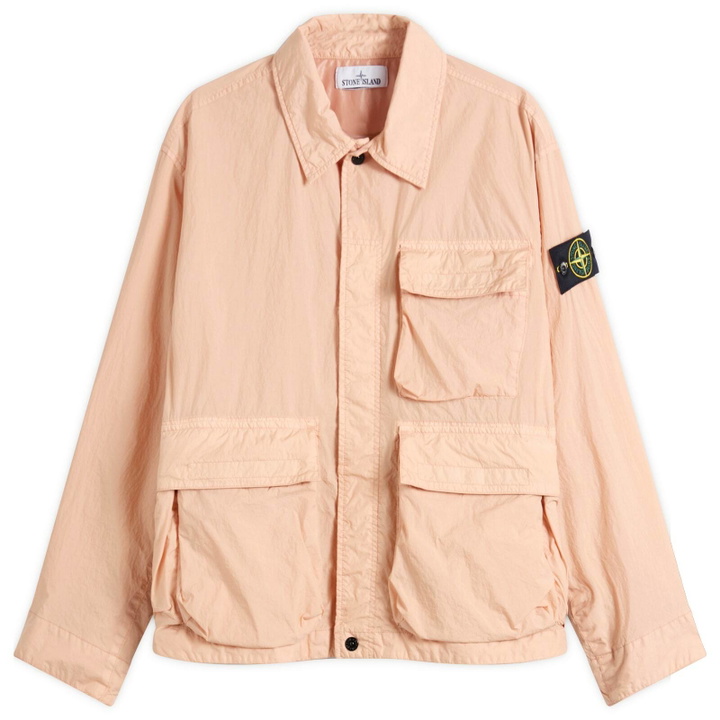 Photo: Stone Island Women's Crinkle Reps Jacket in Chalk Pink