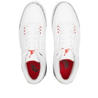 Nike Men's Air Jordan 3 Retro Sneakers in Summit White/Fire Red