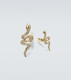 Sydney Evan Snake 14kt gold cufflinks with diamonds