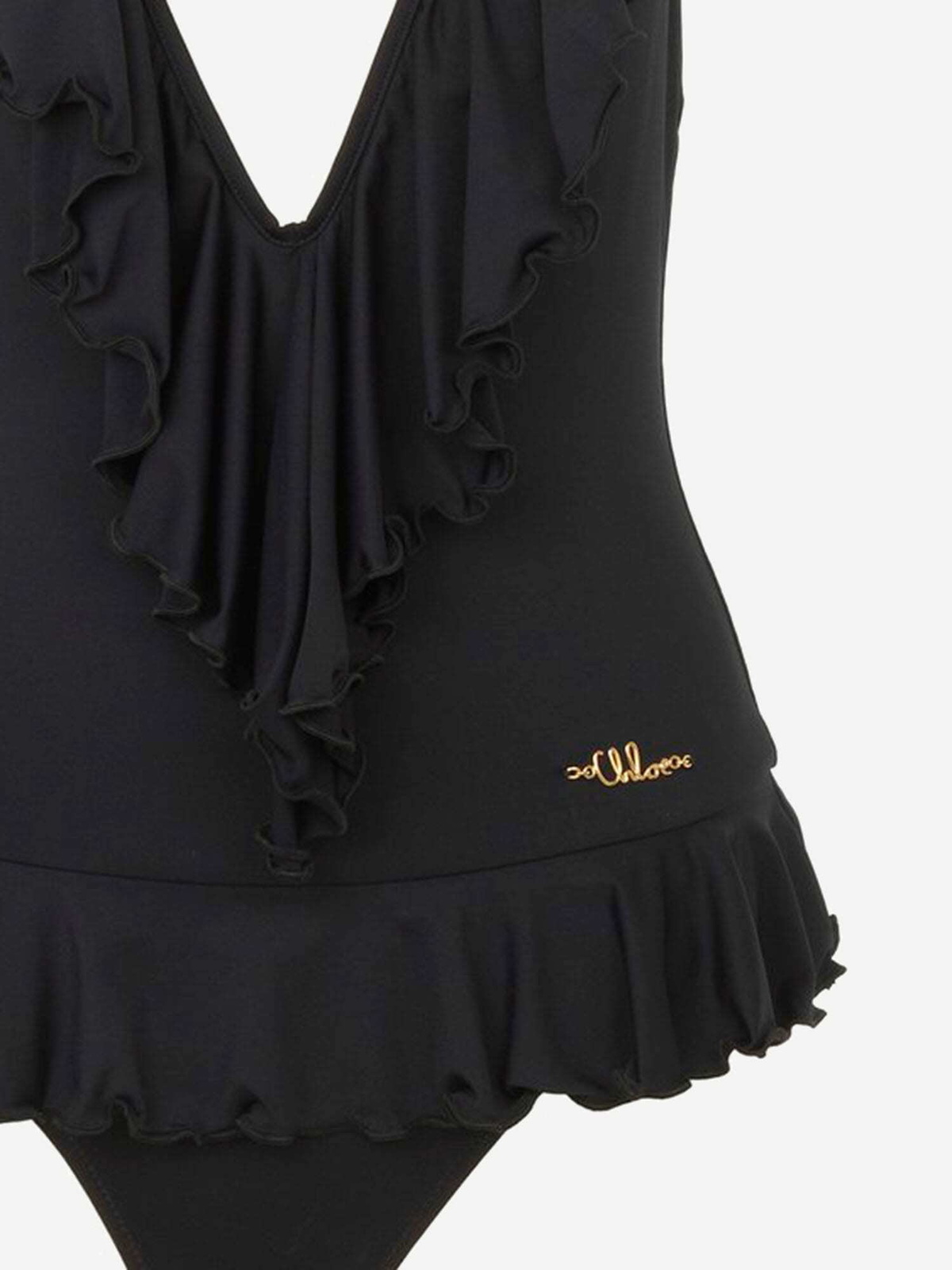 Chloé Swimsuit With V-neck And Ruffle