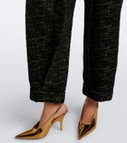 La DoubleJ Pleated bouclé Lurex® barrel-leg pants