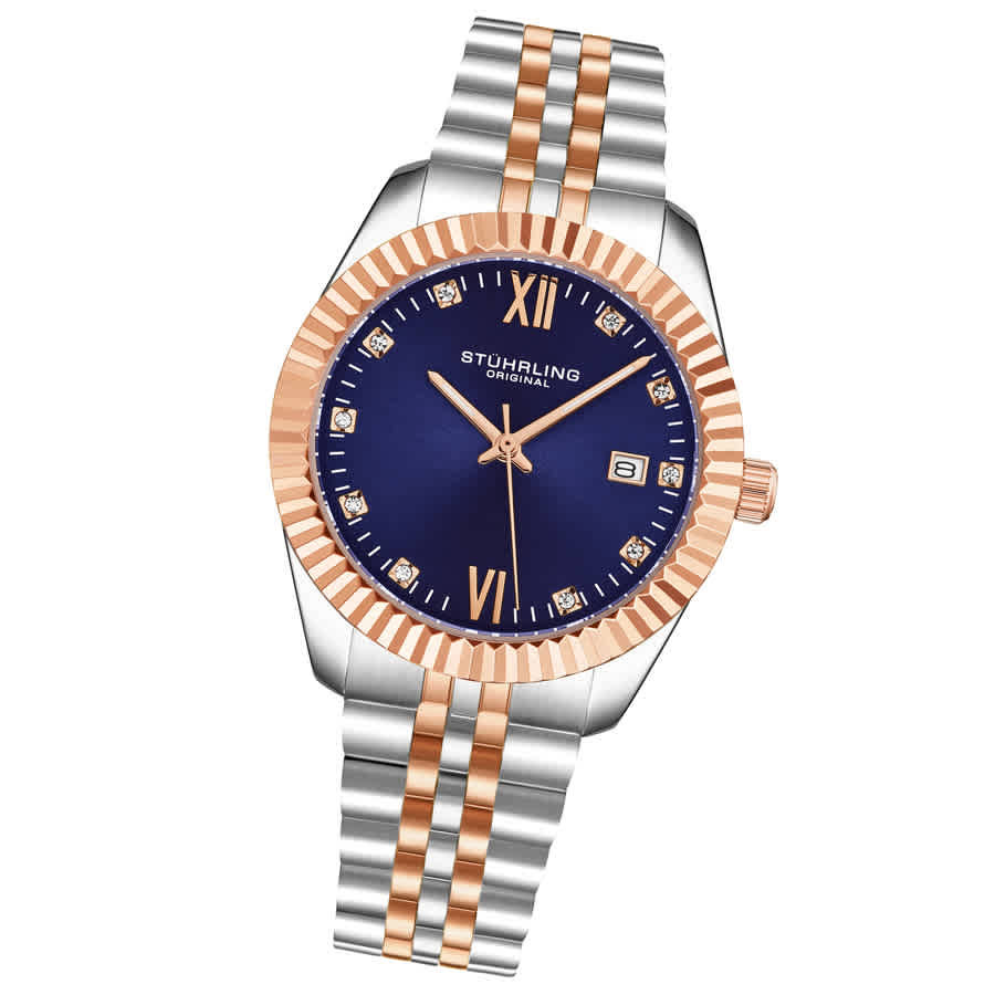 Stuhrling Original Symphony Quartz Blue Dial Ladies Watch M17177
