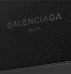 Balenciaga - Leather-Trimmed Printed Canvas Pouch - Men - Black