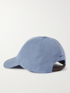 BRUNELLO CUCINELLI - Logo-Embroidered Cotton-Gabardine Baseball Cap - Blue